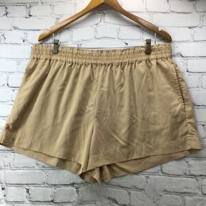 Who What Wear Shorts Womens Sz XXL Beige pull On Elastic Waist